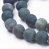 Natural Moss Agate Beads Strands G-F520-58-6mm-3