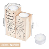 SUPERDANT Wooden Candle Holder and Candles Set AJEW-SD0001-16B-2