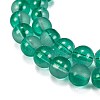 Frosted Transparent Glass Bead Strands X1-GLAA-P065-8mm-14-4
