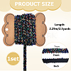 2.5 Yards Handmade Glass Beaded Trimming for Garment Decoration OCOR-FG0003-25D-2