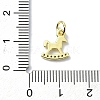 Brass Micro Pave Claer Cubic Zirconia Charms KK-H475-43G-3