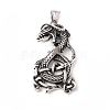 Tibetan Style 304 Stainless Steel Pendants STAS-P305-05AS-2