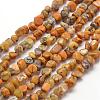 Natural Yellow Moss Agate Beads Strands G-F465-10-1