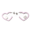 304 Stainless Steel Heart Stud Earrings EJEW-Z028-01P-1