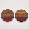 Resin & Walnut Wood Pendants LS-RESI-S384-009A-A01-1