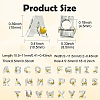 26Pcs 26 Styles Zinc Alloy Enamel European Beads FIND-CJ0004-01-2