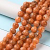 Natural Orange Calcite Beads Strands G-E576-74D-2