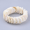 Freshwater Shell Beads Stretch Bracelets X-BJEW-S121-02A-02-2