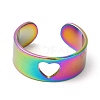 Ion Plating(IP) 201 Stainless Steel Ring RJEW-E063-05M-2