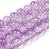 Transparent Crackle Baking Paint Glass Beads X1-DGLA-T003-01B-10-1