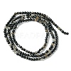 Dyed & Heated Natural Black Agate Bead Strands X-G-A130-2mm-K01-3