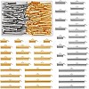 140Pcs 14 Styles Brass Slide On End Clasp Tubes KK-PH0009-90-1
