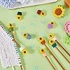 Sunflower Silicone Knitting Needle Point Protectors DIY-SC0024-02-4