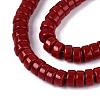 Opaque Solid Color Glass Beads Strands GLAA-N026-3x6mm-06-3