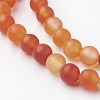 Natural Red Agate Bead Strands G-G735-64F-6mm-3