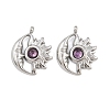 304 Stainless Steel Rhinestone Pendants STAS-Z166-24P-02-1