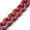 Handmade Acrylic Curb Chains AJEW-JB00679-03-3
