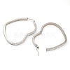 304 Stainless Steel Heart Hoop Earrings EJEW-S242-01P-G-1