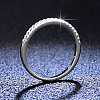 Rhodium Plated 925 Sterling Silver Micro Pave Cubic Zirconia Plain Band Rings WGF7D9C-24-2