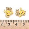 Christmas Brass Enamel Beads KK-I474-G04-3