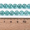 Crackle Transparent Glass Beads Strands GLAA-Q108-02A-04-4
