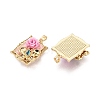 Brass Enamel Pendants KK-SZC0009-12G-01-2