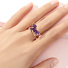 Alloy Enamel Rotatable Cuff Open Rings FS-WGEC271-09-1