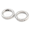 Non-Tarnish 304 Stainless Steel Spring Gate Rings X-STAS-Q032-1B-1
