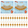 12Pcs Alloy Enamel Sunflower Charms Locking Stitch Markers HJEW-PH01654-1
