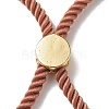 Half Finished Twisted Milan Rope Slider Bracelets FIND-G032-01G-21-5