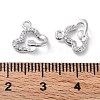 Brass Micro Pave Clear Cubic Zirconia Charms KK-F871-41P-3