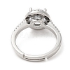 Glass Diamond Adjustable Rings with Cubic Zirconia RJEW-G288-01P-3
