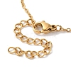 Ion Plating(IP) 304 Stainless Steel Cable Chain Bowknot Pendant Necklaces NJEW-Z041-03G-01-3
