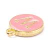 Golden Plated Alloy Enamel Charms X-ENAM-Q437-14W-2