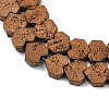 Electroplated Natural Lava Rock Beads Strands G-K388-04A-05-2