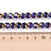 Electroplate Glass Beads Strands EGLA-Q128-04A-FP01-4
