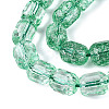 Transparent Crackle Glass Beads Strands GLAA-Q108-04A-04-3