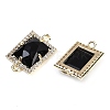 Natural Obsidian Faceted Rectangle Links G-I375-07G-01-2