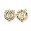 Brass Micro Pave Cubic Zirconia Chandelier Component Links X-ZIRC-G157-32G-2