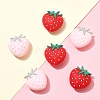 6Pcs 2 Colors Strawberry Food Grade Eco-Friendly Silicone Focal Beads SIL-YW0001-60-1