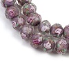 Handmade Gold Sand Lampwork Beads Strands LAMP-R141-10mm-25-3