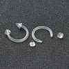 Acrylic Circular/Horseshoe Barbell with Double Pointed End AJEW-P084-03-2