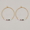 Glass Seed Beaded Hoop Earrings XS8443-1-1