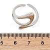 Hollow Triangle Brass Open Cuff Rings for Women RJEW-G343-13P-5