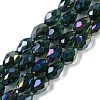Transparent Electroplate Glass Beads Strands EGLA-N013-T10mm-B15-1