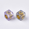 Transparent Plated Acrylic Beads X-MACR-S299-053-2