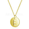 201 Stainless Steel Initial Pendants Necklaces NJEW-S069-TN508-E-1