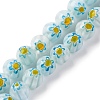 Handmade Millefiori Lampwork Beads Strands LAMP-G164-05I-1