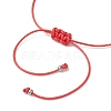 Natural Eyeless Obsidian 
& Malaysia Jade Beads with Braided Korean Waxed Polyester Cord Bracelets BJEW-JB12887-01-4