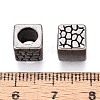 304 Stainless Steel Textured European Style Large Hole Beads STAS-T072-110AS-3
